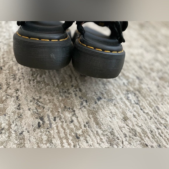 Doc Dr. Martens GRYPHON QUAD Chunky Leather Platform Gladiator Sandals Black - Picture 6 of 9